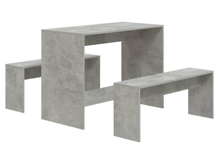 vidaXL 3-cz. zestaw mebli jadalnianych, szarość betonu, płyta wiórowa Kategoria Stoły z krzesłami