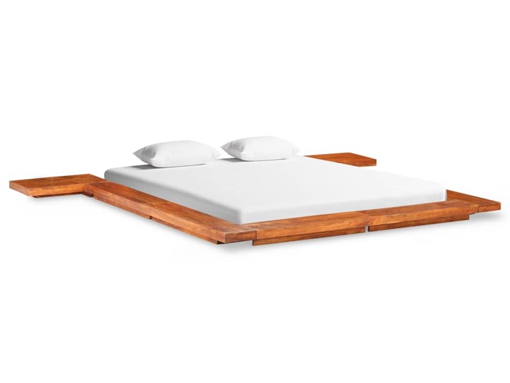 vidaXL Rama łóżka futon w japońskim stylu, drewno akacjowe, 140x200 cm Łóżko drewniane Kolor Brązowy