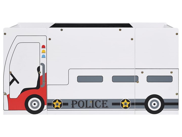 vidaXL 3-cz. zestaw dziecięcy, stolik i krzesła z motywem policji, MDF Kategoria Zestawy mebli dziecięcych Pomieszczenie Pokój przedszkolaka