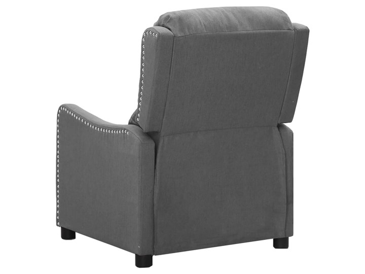 vidaXL Rozkładany fotel masujący, jasnoszary, obity tkaniną Fotel rozkładany Tworzywo sztuczne Metal Drewno Pomieszczenie Salon