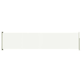 vidaXL Zwijana markiza boczna na taras, 117x500 cm, kremowa