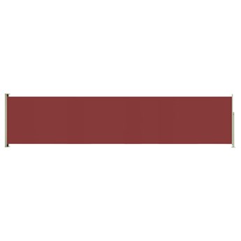 vidaXL Zwijana markiza boczna na taras, 117x500 cm, czerwona