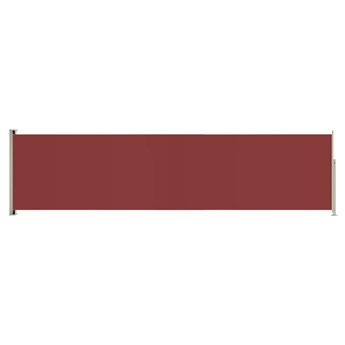 vidaXL Wysuwana markiza boczna na taras, 160 x 600 cm, czerwona