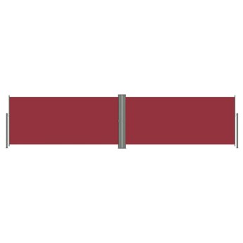 vidaXL Zwijana markiza boczna, czerwona, 140 x 600 cm