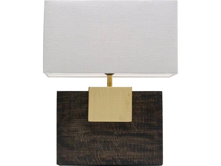 Lampa stołowa Osaka 40x50 cm mango - klosz kremowy Lampa z kloszem Kolor Beżowy