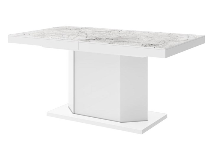 Rozkładany stół z marmurowym blatem Amigo marmur/biały Płyta MDF Długość(n) 160 cm Kategoria Stoły kuchenne