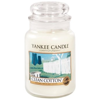 Świeca zapachowa Yankee Candle DUŻA - Clean Cotton