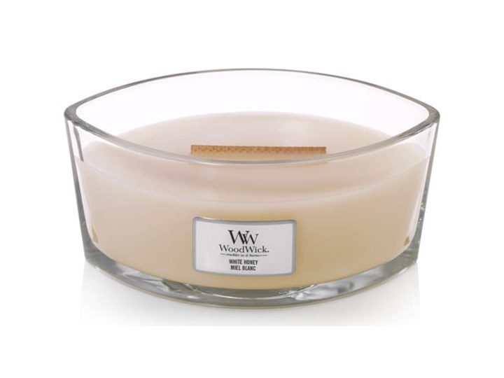 Świeca zapachowa Elipsa - HearthWick Flame - White Honey Drewno Kategoria Świeczniki i świece Podgrzewacz Kolor Beżowy