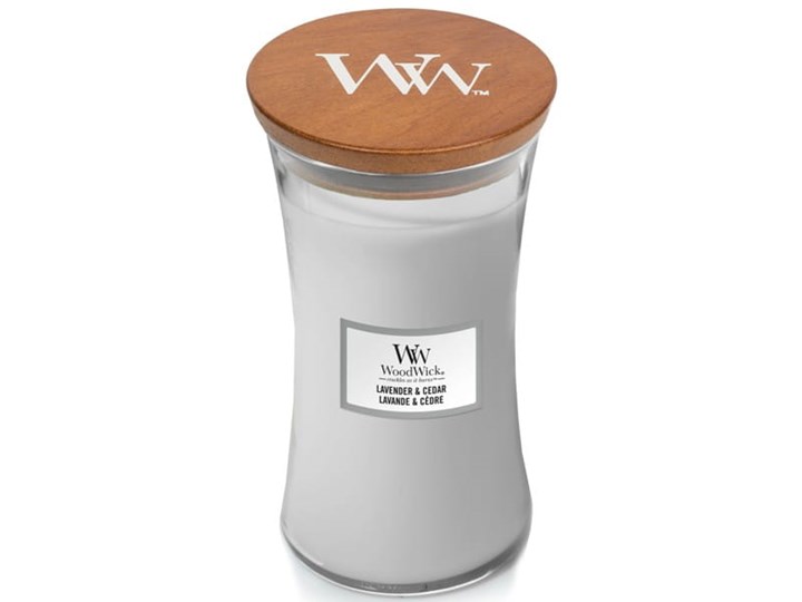 Świeca zapachowa WoodWick Core L - Lavender & Cedar Drewno Podgrzewacz Kategoria Świeczniki i świece