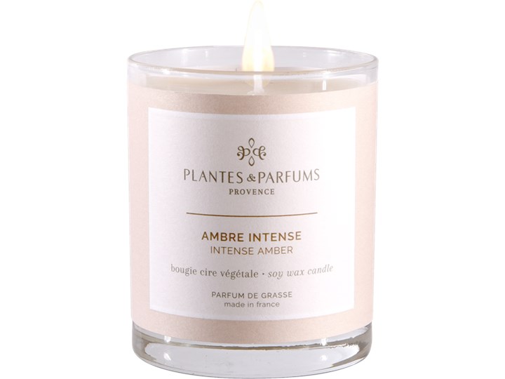 Świeca zapachowa perfumowana - Intense Amber - Drogocenna Ambra Szkło Kategoria Świeczniki i świece Kolor Beżowy