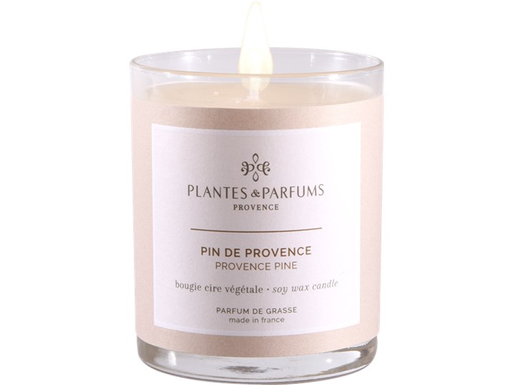 Świeca zapachowa perfumowana - Provence Pine - Prowansalska Sosna Drewno Szkło Kategoria Świeczniki i świece Kolor Różowy