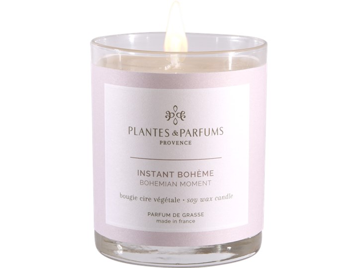 Świeca zapachowa perfumowana 180g - Bohemian Moment - Zapach Bohemy Kategoria Świeczniki i świece Szkło Kolor Fioletowy
