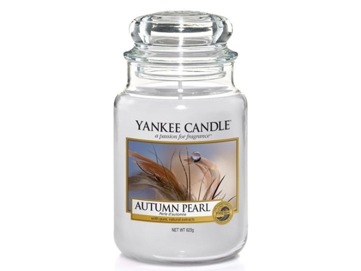 Świeca zapachowa Yankee Candle DUŻA - Autumn Pearl Kategoria Świeczniki i świece Kolor Szary