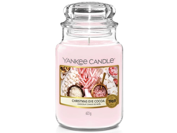 Świeca zapachowa Yankee Candle DUŻA - Christmas Eve Cocoa Kategoria Świeczniki i świece Kolor Różowy