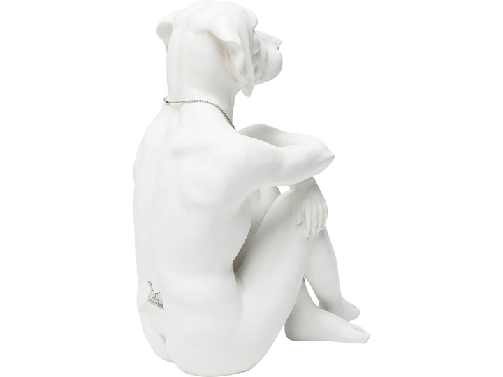 Figurka dekoracyjna Gangster Dog 26x33 cm kremowa Tworzywo sztuczne Kolor Biały Zwierzęta Kategoria Figury i rzeźby