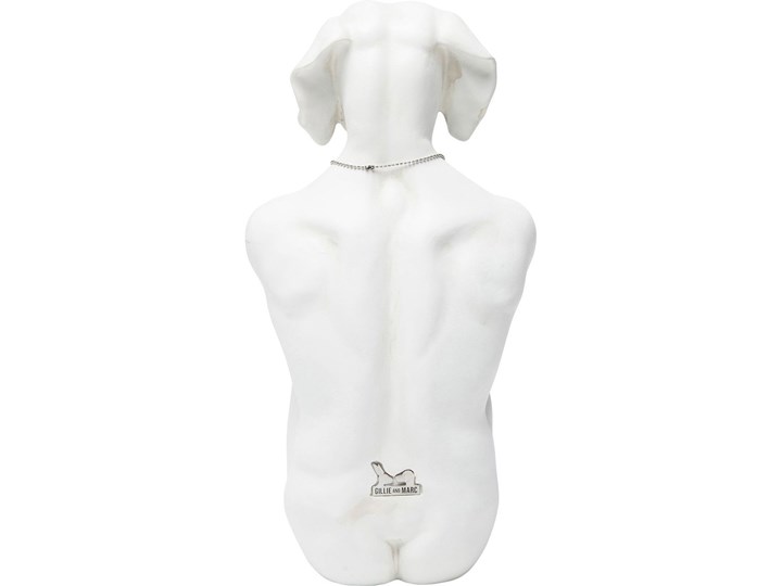 Figurka dekoracyjna Gangster Dog 26x33 cm kremowa Kolor Biały Tworzywo sztuczne Zwierzęta Kategoria Figury i rzeźby