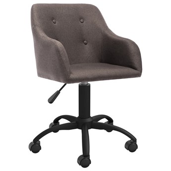 vidaXL Obrotowe krzesło stołowe, kolor taupe, obite tkaniną