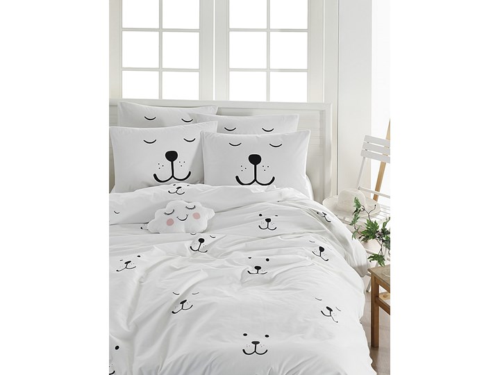 Komplet pościeli renforcé "Eles" w kolorze biało-czarnym Bawełna Kolor Biały 200x200 cm 140x200 cm 200x220 cm 135x200 cm Rozmiar poduszki 80x80 cm