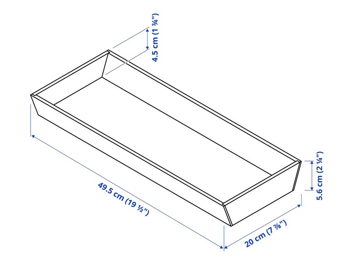 IKEA UPPDATERA Wkład do szuflady, jasny bambus, 20x50 cm Kategoria Organizery do szaf Kolor Beżowy