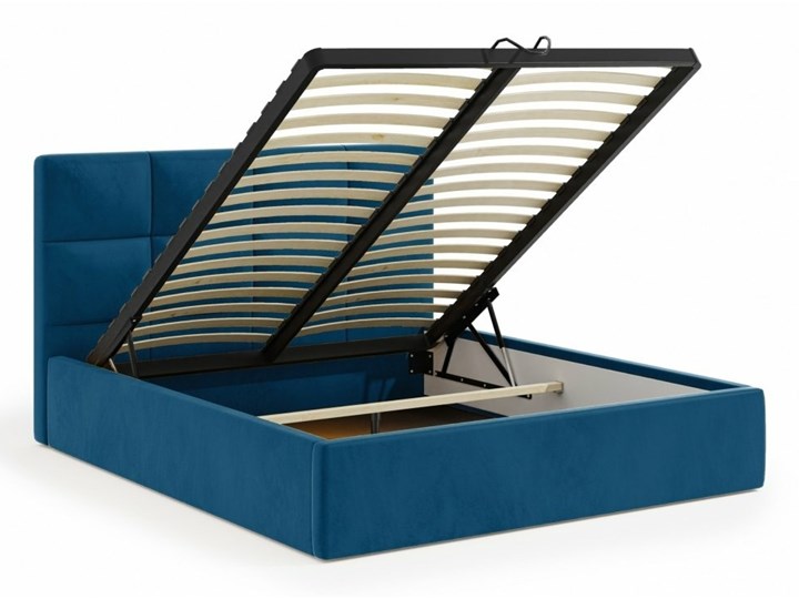 AMDK Łóżko Slim II tapicerowane 140x200 ze stelażem żółty welur Rozmiar materaca 120x200 cm Łóżko tapicerowane Tkanina Metal Drewno Rozmiar materaca 180x200 cm