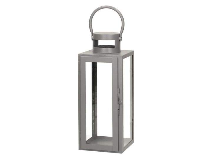 Lampion Elegance Grey 38cm, 11,5 x 38 cm Metal Kolor Szary Szkło Kategoria Świeczniki i świece