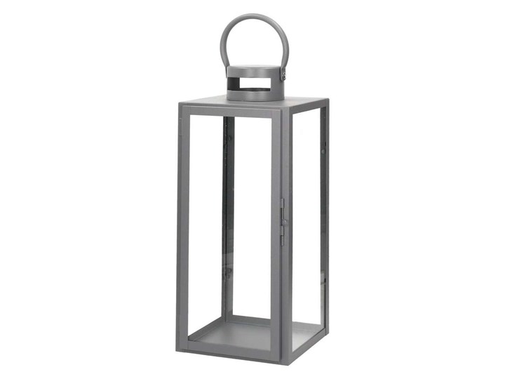 Lampion Elegance Grey 50cm, 15 x 15 x15 Kolor Szary Metal Szkło Kategoria Świeczniki i świece