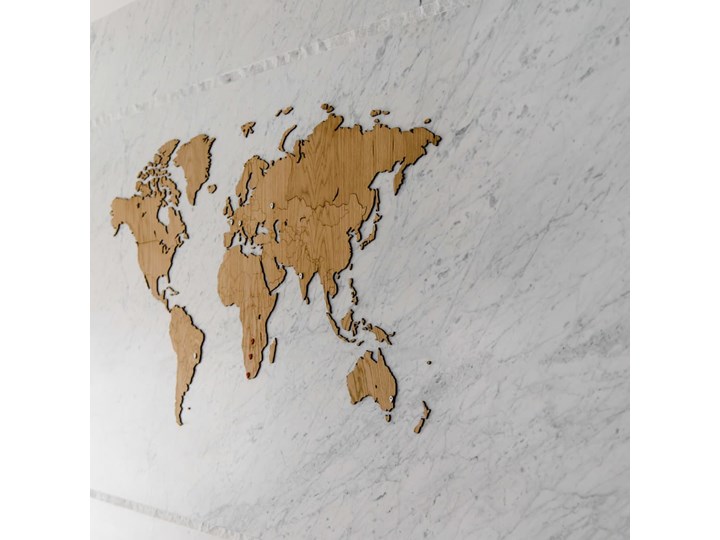 MiMi Innovations Drewniana mapa świata Exclusive, dąb, 130x78 cm Kategoria Dekor ścienny