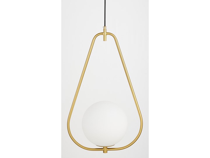 NOWOCZESNA LAMPA WISZĄCA BIAŁA FORNERI D20 Mosiądz Szkło Metal Kolor Złoty Lampa z abażurem Lampa z kloszem Pomieszczenie Kuchnia