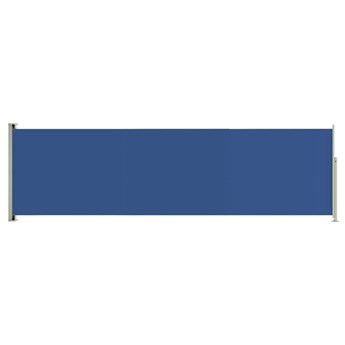 vidaXL Wysuwana markiza boczna na taras, 180 x 600 cm, niebieska
