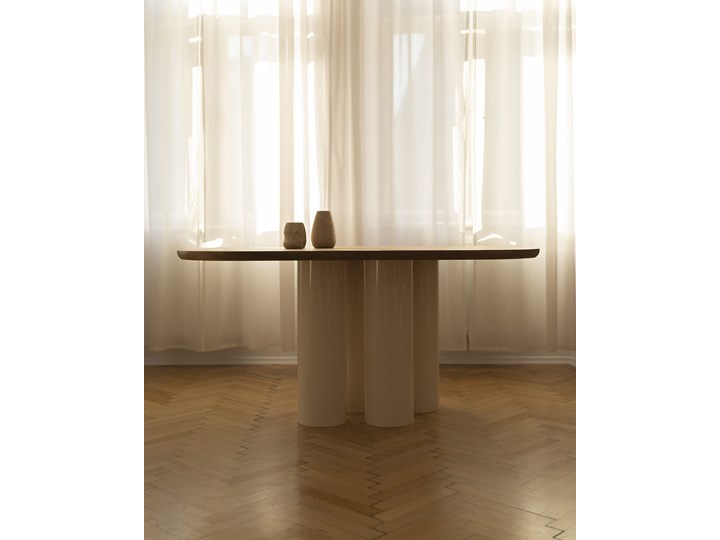 Stół drewniany object055 Drewno Stal Wysokość 76 cm Pomieszczenie Stoły do jadalni