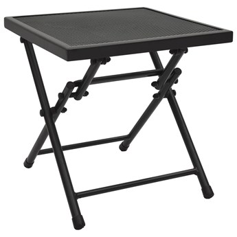 vidaXL Składany stolik z siatką, 38x38x38 cm, stalowy, antracytowy