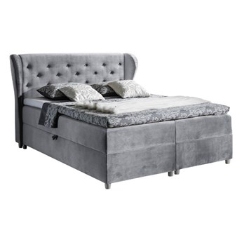 Nowoczesne łóżko kontynentalne z pikowanym zagłowiem i opcją wyboru tkaniny - SADO / Pagani 23674