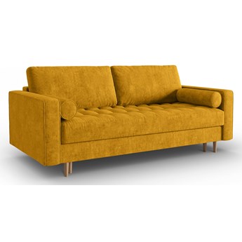 Sofa 3-osobowa z funkcją spania GOBI żółty