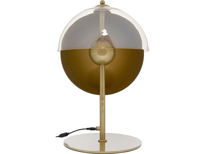 Lampa stołowa LED metalowa złota 30x48 cm