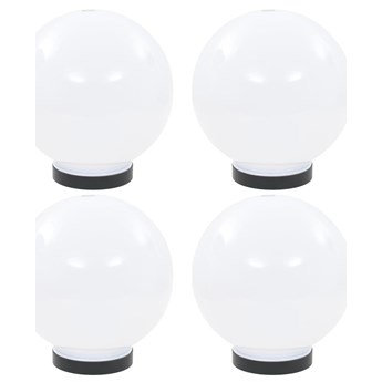 vidaXL Lampy ogrodowe LED, 4 szt., kuliste, 20 cm, PMMA