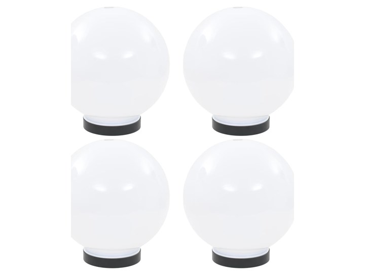 vidaXL Lampy ogrodowe LED, 4 szt., kuliste, 20 cm, PMMA