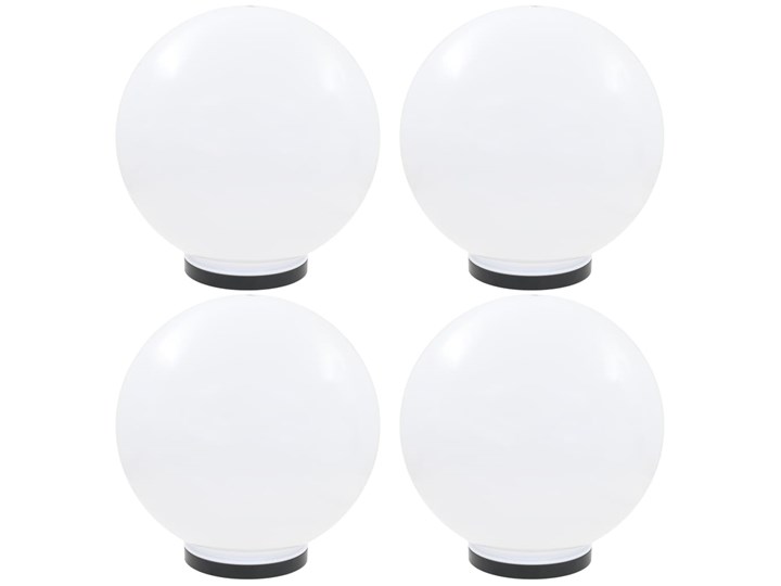 vidaXL Lampy ogrodowe LED, 4 szt., kuliste, 40 cm, PMMA Lampa stojąca Kolor Biały