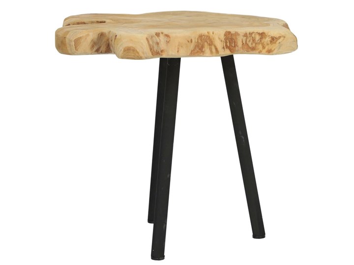 Stolik kawowy z nieregularnym blatem z drewna Picoture XL Metal Wysokość 45 cm Szerokość 55 cm Zestaw stolików Drewno Wysokość 55 cm Długość 55 cm Funkcje Z półkami