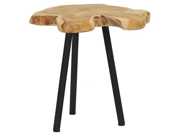 Stolik kawowy z nieregularnym blatem z drewna Picoture XL Wysokość 45 cm Zestaw stolików Drewno Długość 55 cm Wysokość 55 cm Szerokość 55 cm Metal Funkcje Z szufladami