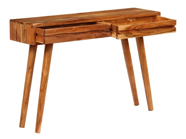 Konsola z drewna akacjowego - Aldea Z szufladą Drewno Szerokość 118 cm Styl Vintage Wysokość 80 cm Styl Tradycyjny