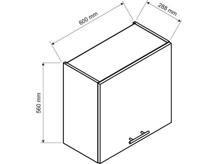 Nowoczesna czarna szafka kuchenna górna - Erissa 5X 60 cm Szafka wisząca Płyta MDF Metal Drewno Regał Kolor Czarny