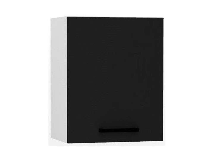 Nowoczesna czarna szafka kuchenna górna - Erissa 5X 60 cm Drewno Regał Szafka wisząca Płyta MDF Metal Kolor Czarny
