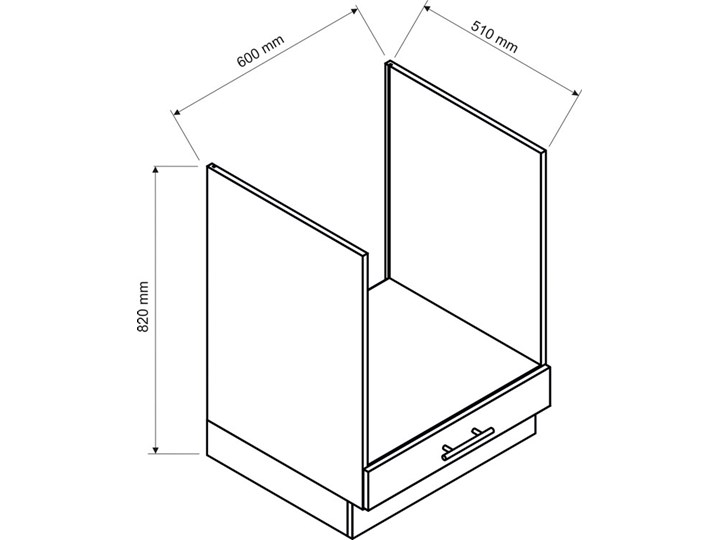 Szafka do zabudowy piekarnika dąb sonoma - Erissa 15X 60 cm Szafka wisząca Metal Drewno Płyta MDF Regał Kategoria Szafki kuchenne