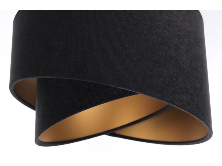 Czarna potrójna lampa wisząca nad stół glamour - S500-Breta Tworzywo sztuczne Lampa z abażurem Tkanina Pomieszczenie Jadalnia