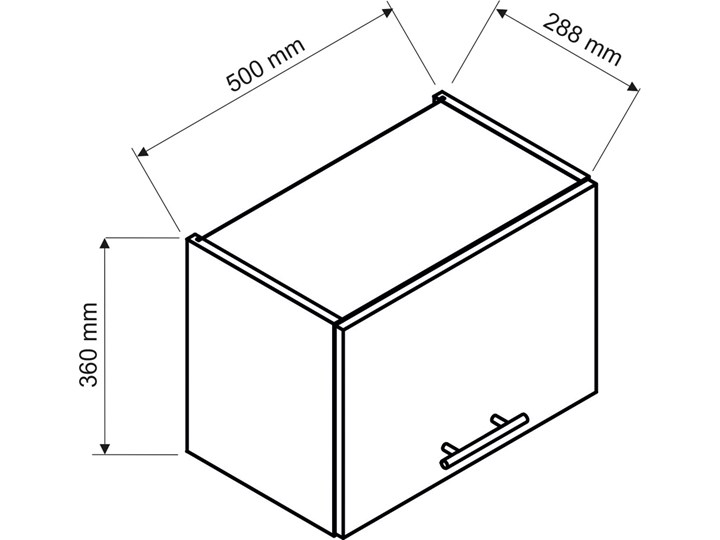 Biała szafka okapowa do kuchni - Pergio 32X 50 cm Regał Drewno Szafka wisząca Kolor Biały