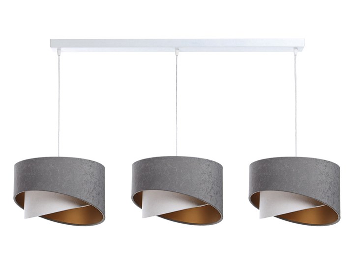 Potrójna duża lampa wisząca nad stół - S506-Vixa Pomieszczenie Kuchnia Lampa z abażurem Tworzywo sztuczne Tkanina Ilość źródeł światła 3 źródła