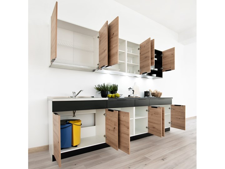 Szafka do zabudowy piekarnika 60 cm - Orion 17X Drewno Kolor Beżowy Płyta MDF Kategoria Szafki kuchenne