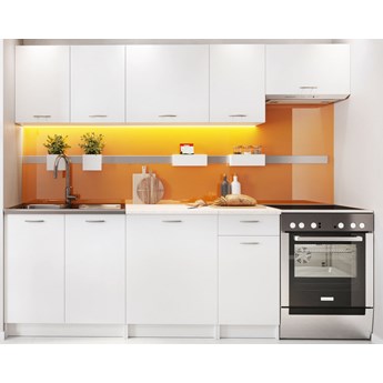 Białe szafki do nowoczesnej kuchni - Nigella 4S