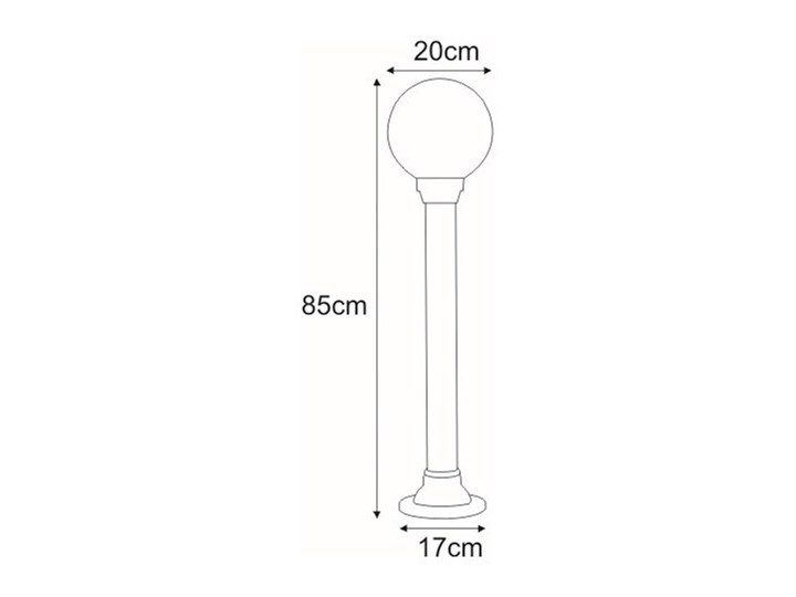 Klasyczna lampa ogrodowa słupek S514-Paxa - opal Słupek ogrodowy Kategoria Lampy ogrodowe Kolor Czarny