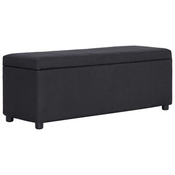 vidaXL Ławka ze schowkiem, 116 cm, black, poliester